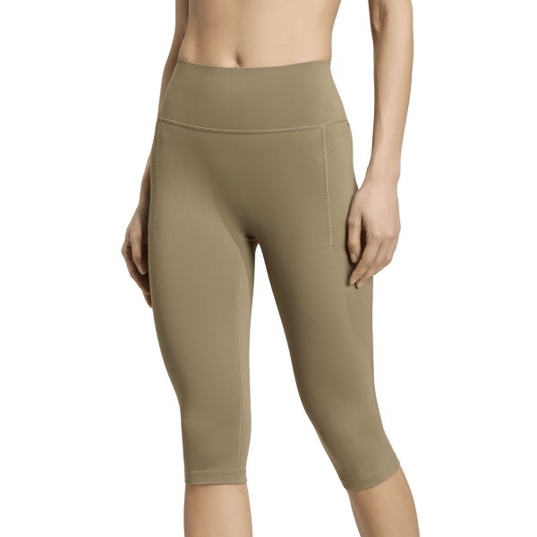  adidas Optime Contour Capri Tights  Khaki Six KV7456