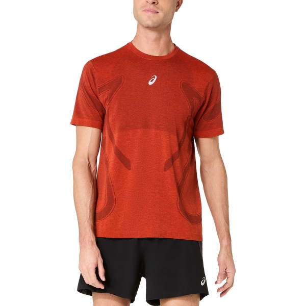  ASICS Road Seamless TShirt  Singed Red 2011D355201