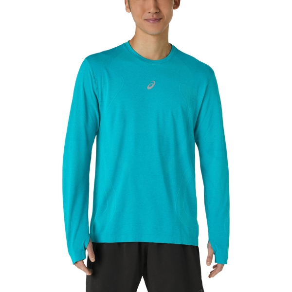  ASICS Road Seamless Shirt  Energy Aqua 2011D356402